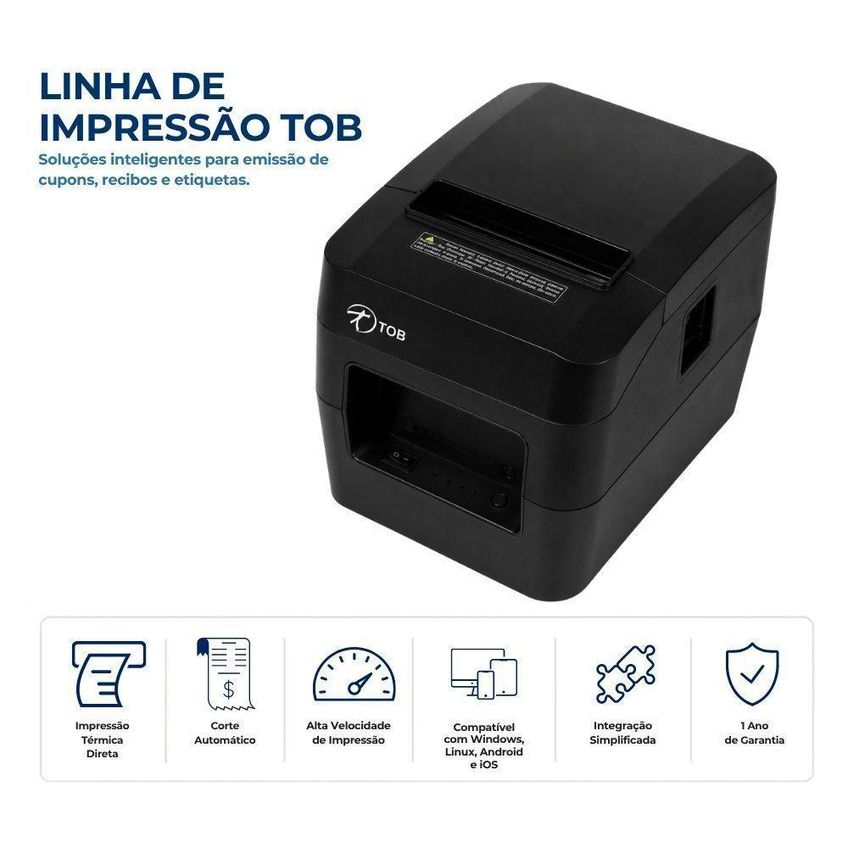 Computador PDV Com Impressora E Monitor 19" Core i3 Sistema TOB Food Embarcado 8GB SSD 120GB - imagem 4