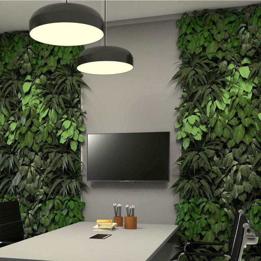 Painel Para TV Sala De Reunião Sem Porta MDF 90cm Cinza Sagrado F5 Office - imagem 4