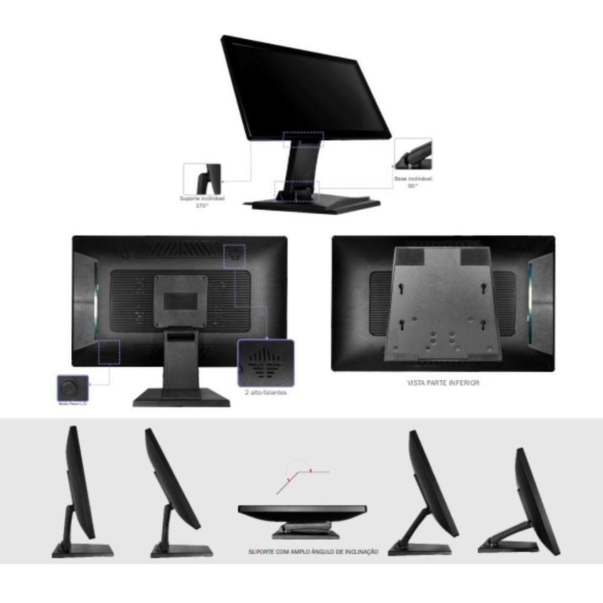 Computador All In One Touch Tob Intel Celeron N5095 8gb SSD 120gb Linux 22 Polegadas - imagem 4