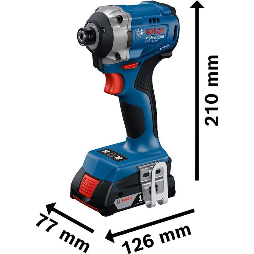 Kit Parafusadeira GSB 185 LI + Chave de Impacto GDR 18V-215 com Bolsa de Lona - 06019N20E3000 - Bosch - imagem 3