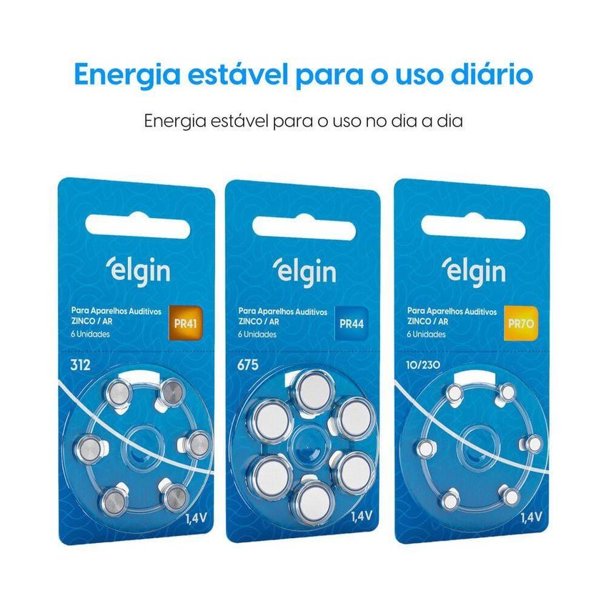 Bateria Auditiva Elgin Pr70 Para Aparelhos Auditivos 1,4v - imagem 5