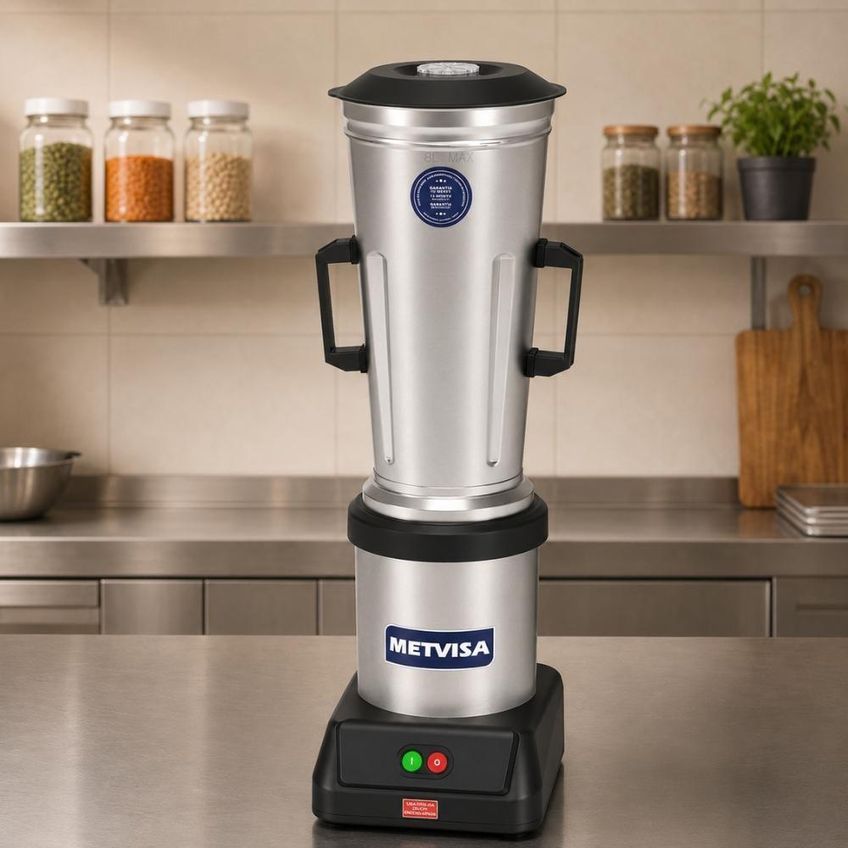 Liquidificador Comercial LQI.8 Baixa Rotação 3500 RPM 8L Prata Metvisa - imagem 3
