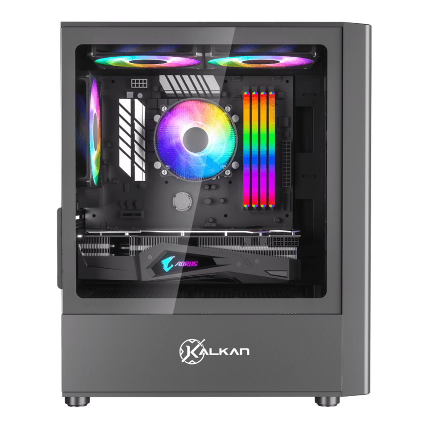Gabinete Gamer Kalkan Vesir S/fan Micro-atx Vidro Temperado Duplo Usb 3.0 Preto - Klk00083 - imagem 2