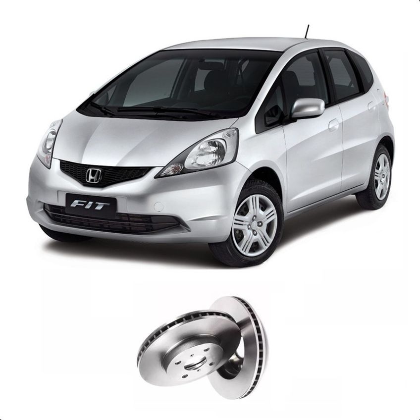 Disco Freio Honda Fit 2003 A 2008 Dianteiro 240 Mm - imagem 3
