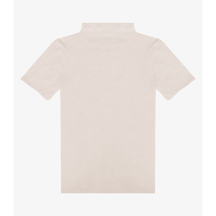Blusa Feminina Ribana Gola Mais Alta Infinita Cor Bege M - imagem 4