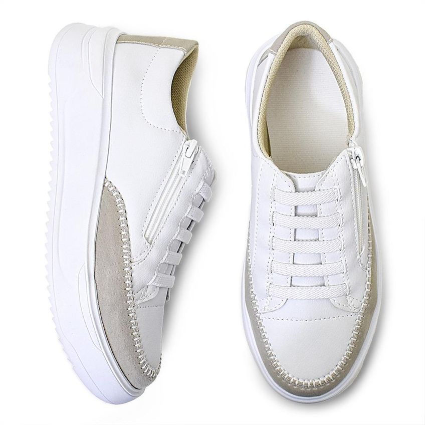 Tênis Casual Feminino Fork Mocatenis Branco 35 - imagem 3