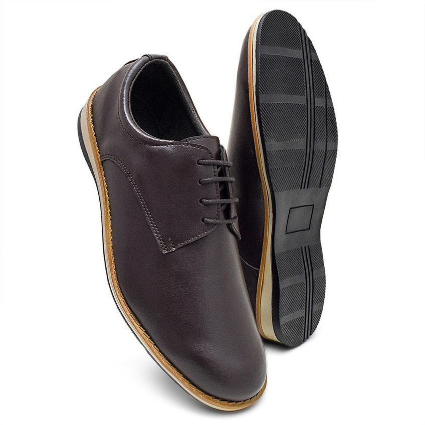 Sapato Oxford Masculino Fork Confort Premium Café 44 - imagem 3