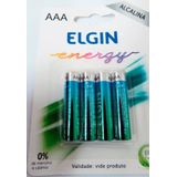 Pilha Alcalina Aaa Elgin Energy Lr3 1,5v Pacote C/ 4