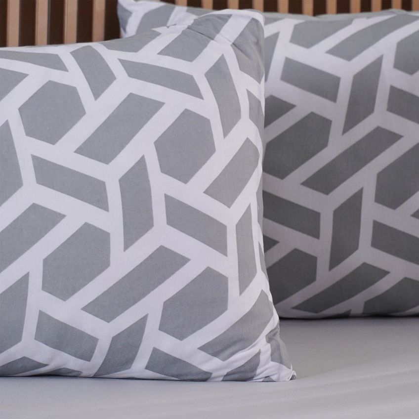 Jogo De Cama Queen Sensação 3 Pçs Malha 100% Poliéster 158x198x30cm Bene Casa Cinza - imagem 5
