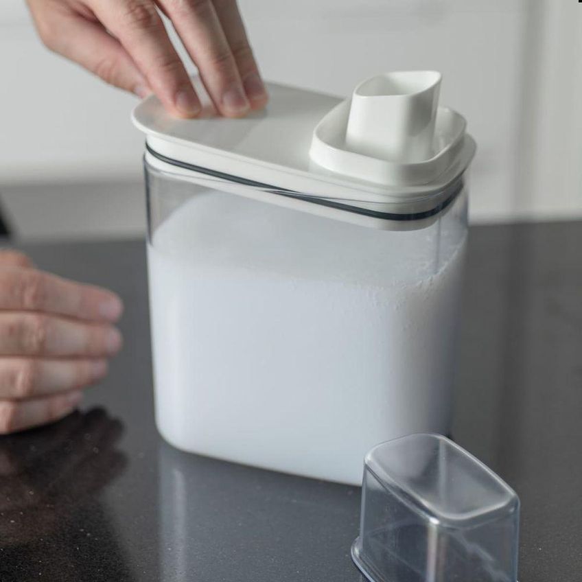 Dispenser De Sabão Com Dosador Dispenser Flow Plástico Resistente Branco 1,5l - imagem 3