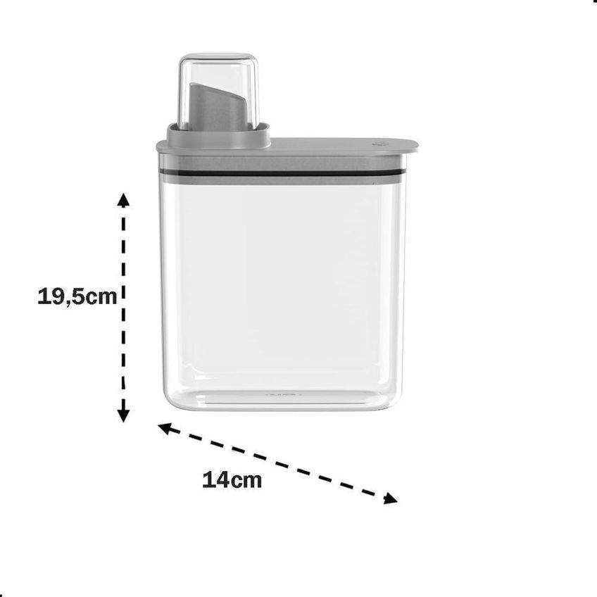 Dispenser De Sabão Com Dosador Dispenser Flow Plástico Resistente Branco 1,5l - imagem 4