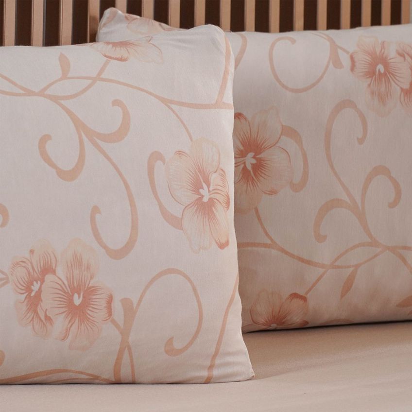 Jogo De Cama Casal Sensação 3 Pçs Malha 100% Poliéster 138x188x30cm Bene Casa Bege - imagem 5