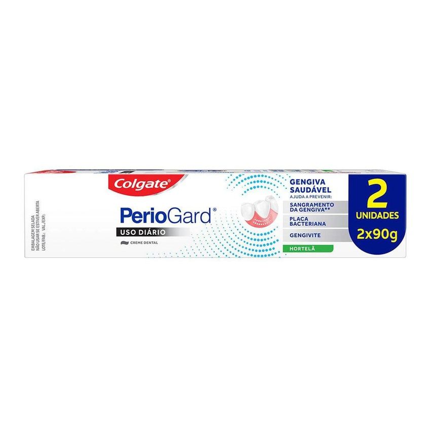 Pack Creme Dental Colgate Periogard Gengiva Saudável Hortelã 90g 2 Unidades - imagem 5