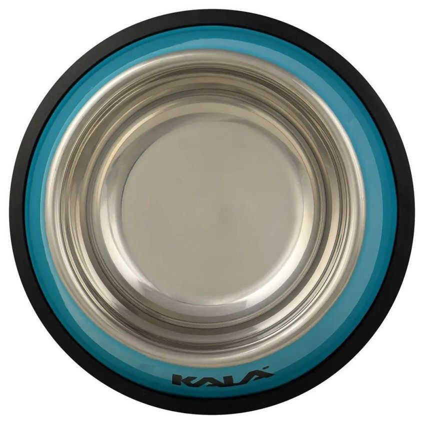 Comedouro Pet Kala 22cm Aço Inox Azul Único 1 Tigela Pet Azul Aço Inox - imagem 3