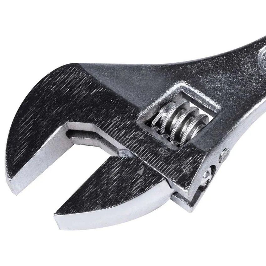 Chave Ajustável 144975 8 Polegadas 200mm Cromada Aço Carbono Escala Métrica Worker - imagem 4