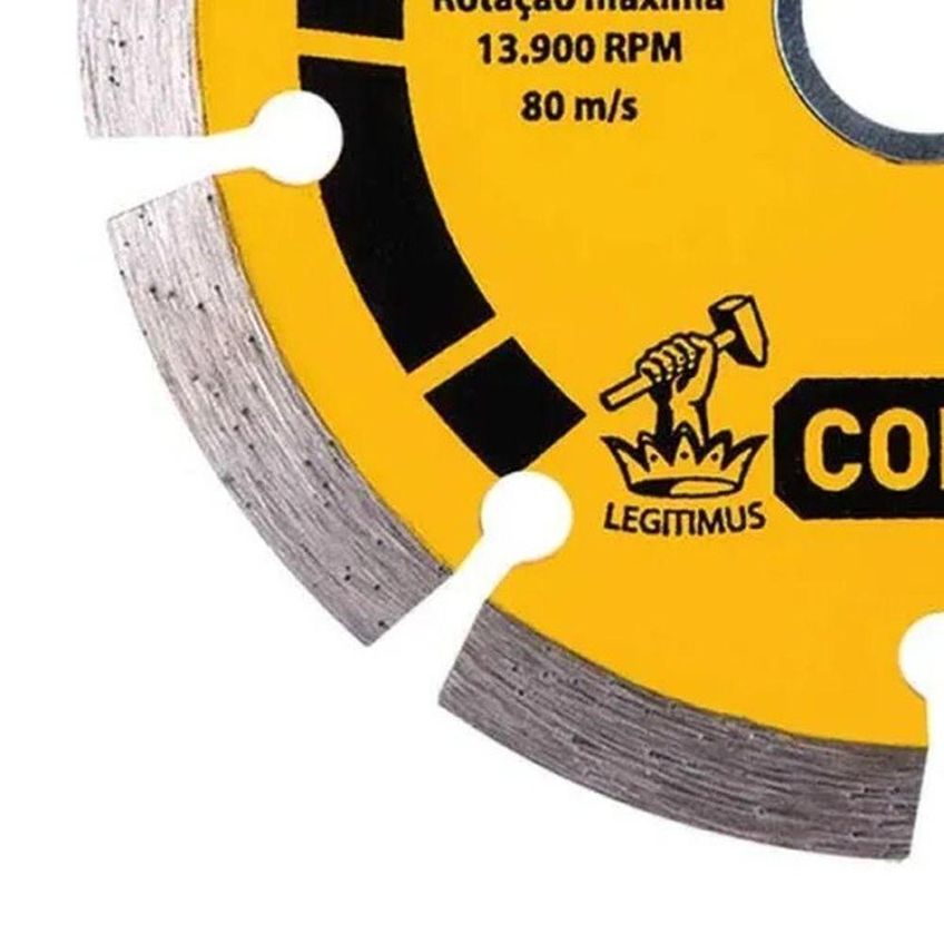 Disco Diamantado Segmentado 110mm Furo 20mm Com Bucha 16mm Para Cortes Em Concreto Tijolos E Reboco - imagem 3