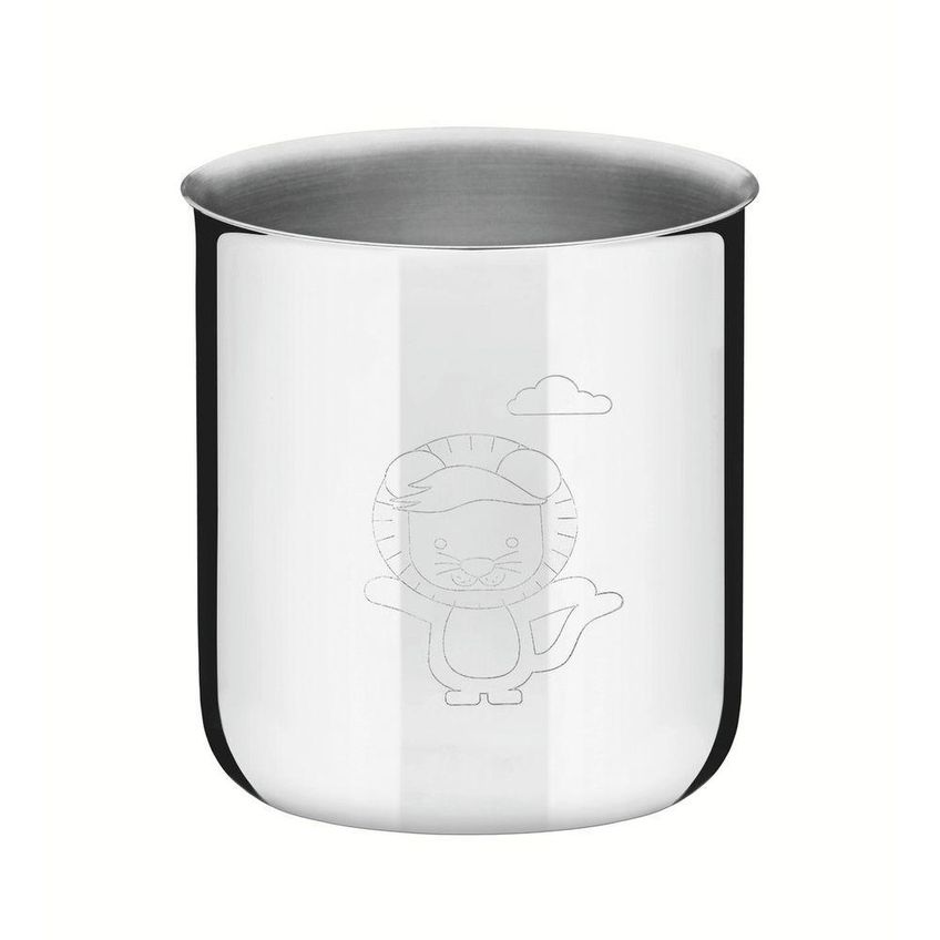 Copo Infantil Baby Friends Aço Inox 340ml Desenho Em Baixo-relevo Compatível Com Máquina De Lavar - imagem 4