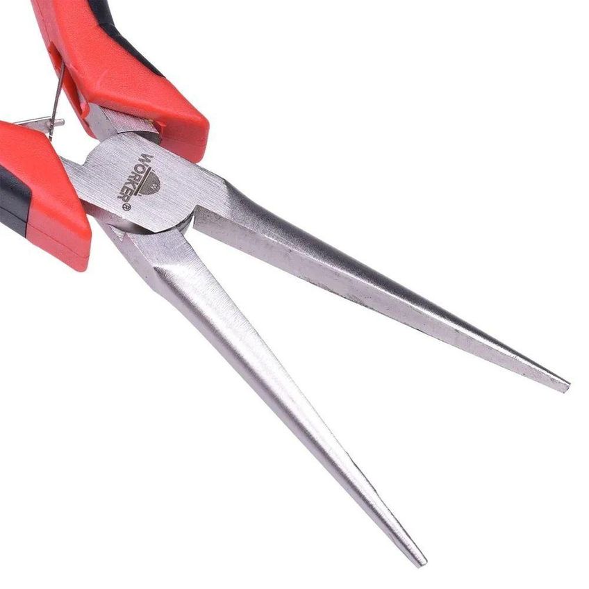 Alicate Bico Agulha 5 Polegadas Aço Carbono Niquelado Worker - imagem 4