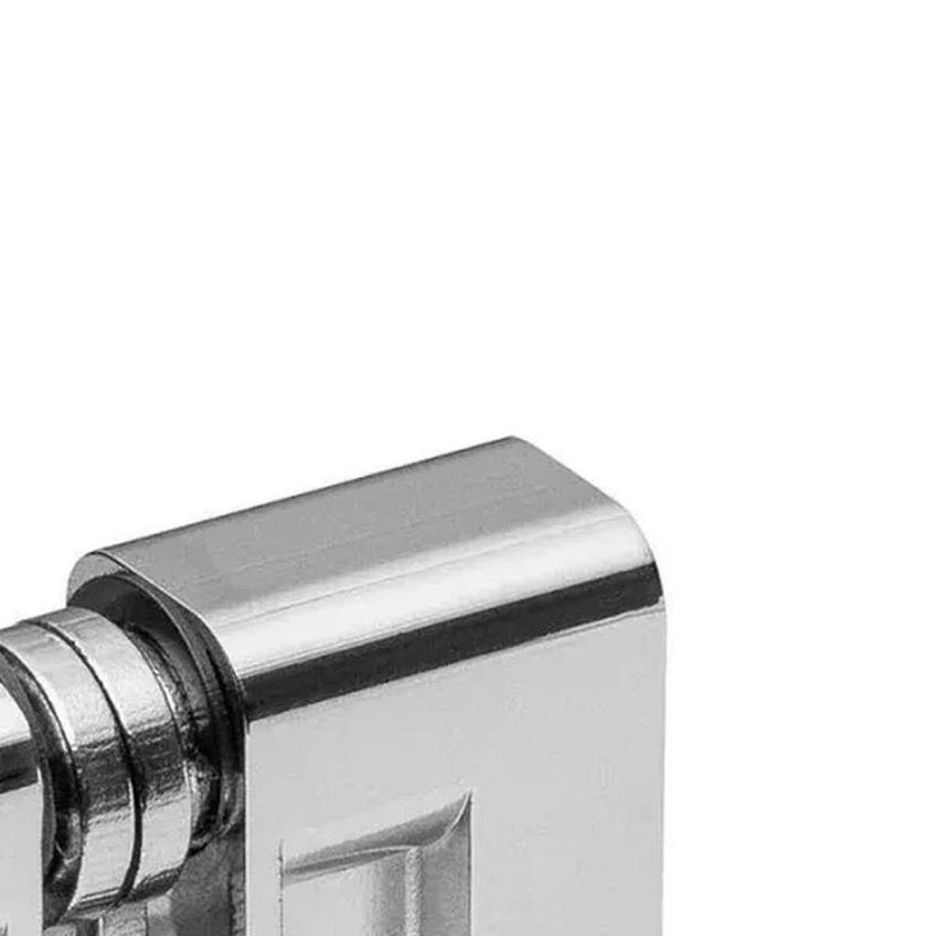 Cilindro Para Fechadura Soprano 50mm Zamac Cromado Alta Resistência Kala - imagem 3