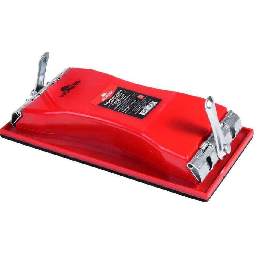 Taco Lixador Manual 105x210mm Com Presilha Metálica Abs Para Lixamento E Preparação Worker - imagem 4