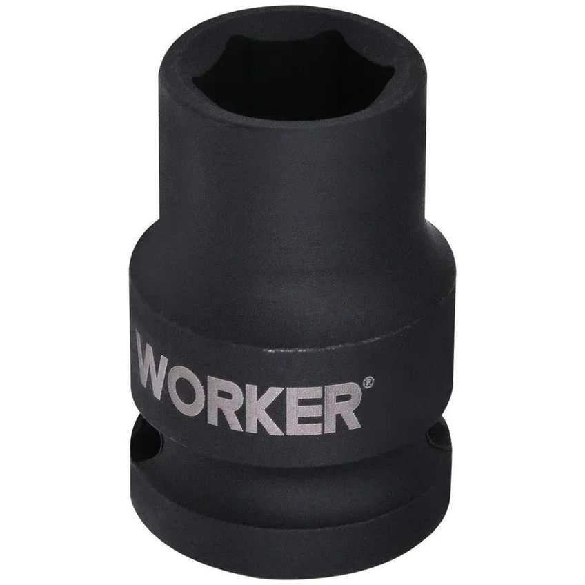 Soquete Sextavado De Impacto 12mm Encaixe 1/2 Polegada Worker - imagem 3
