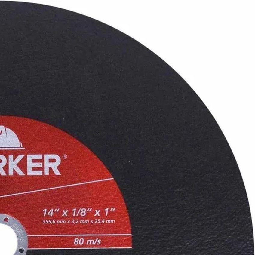 Disco De Corte Para Aço 14 Pol 355,6mm 25,4mm Perfis Metálicos Worker 931462 - imagem 3
