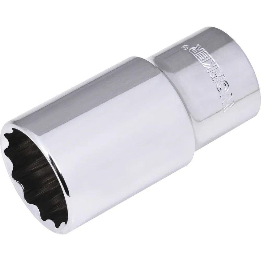 Soquete Estriado Longo 30mm 1/2 Para Reparos Automotivos Aço Cromo Vanádio Worker - imagem 3