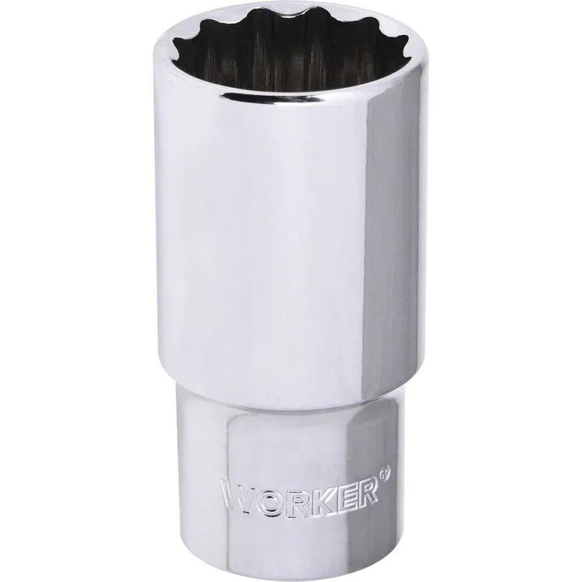 Soquete Estriado Longo 30mm 1/2 Para Reparos Automotivos Aço Cromo Vanádio Worker - imagem 5