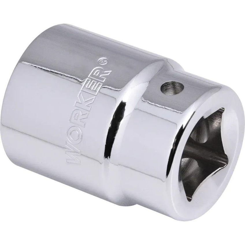 Soquete Sextavado Encaixe 3/4 30mm Alta Resistência Aço Cromado Worker - imagem 4