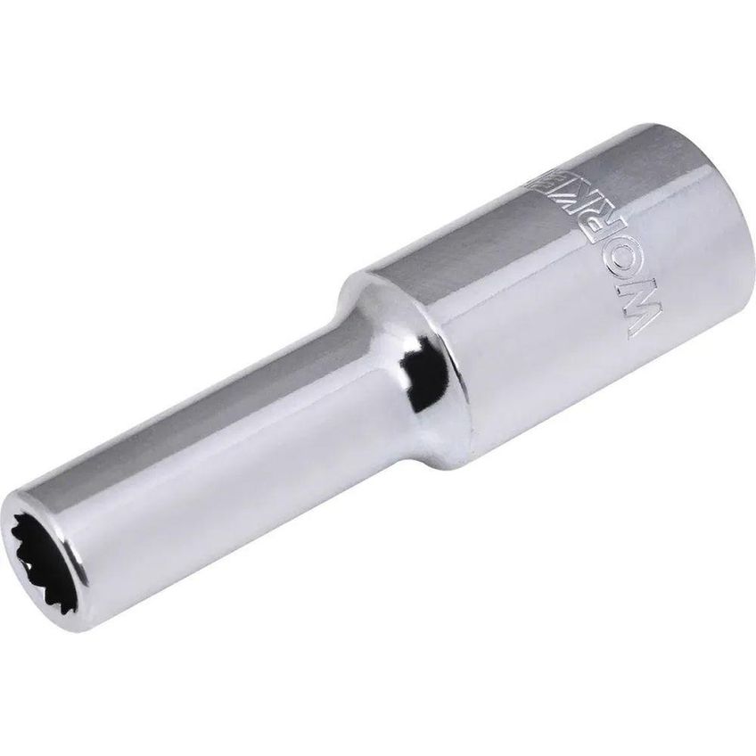 Soquete Estriado Longo 9mm 1/2" Para Manutenções Automotivas Reparos Domésticos Worker - imagem 3