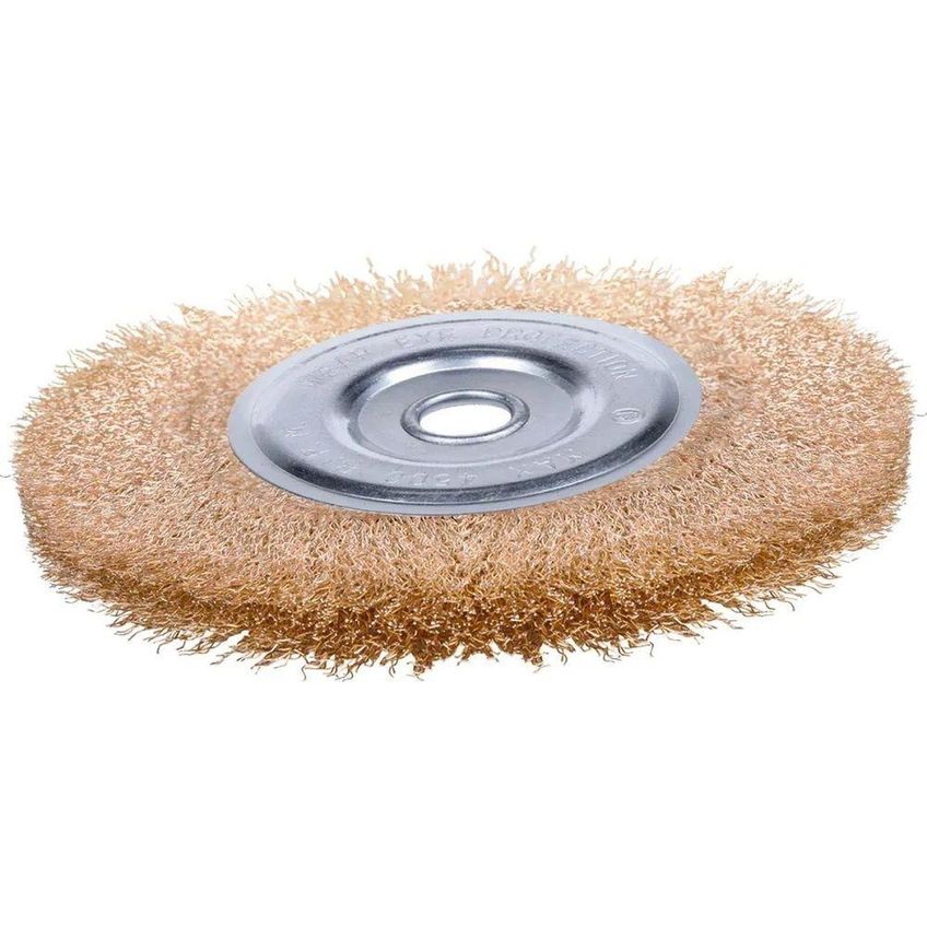 Escova Circular Ondulada Para Acabamento 6 Polegadas Furo 5/8 1/2 Bucha Worker - imagem 3
