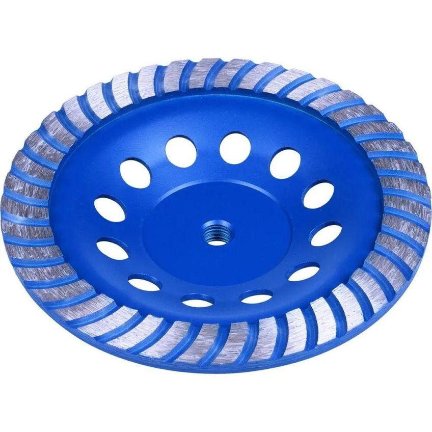 Rebolo Diamantado Turbo 180mm M14 Para Desbaste De Concreto Granito Mármore E Pedras - imagem 3
