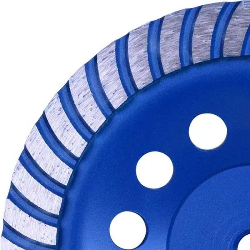 Rebolo Diamantado Turbo 180mm M14 Para Desbaste De Concreto Granito Mármore E Pedras - imagem 4