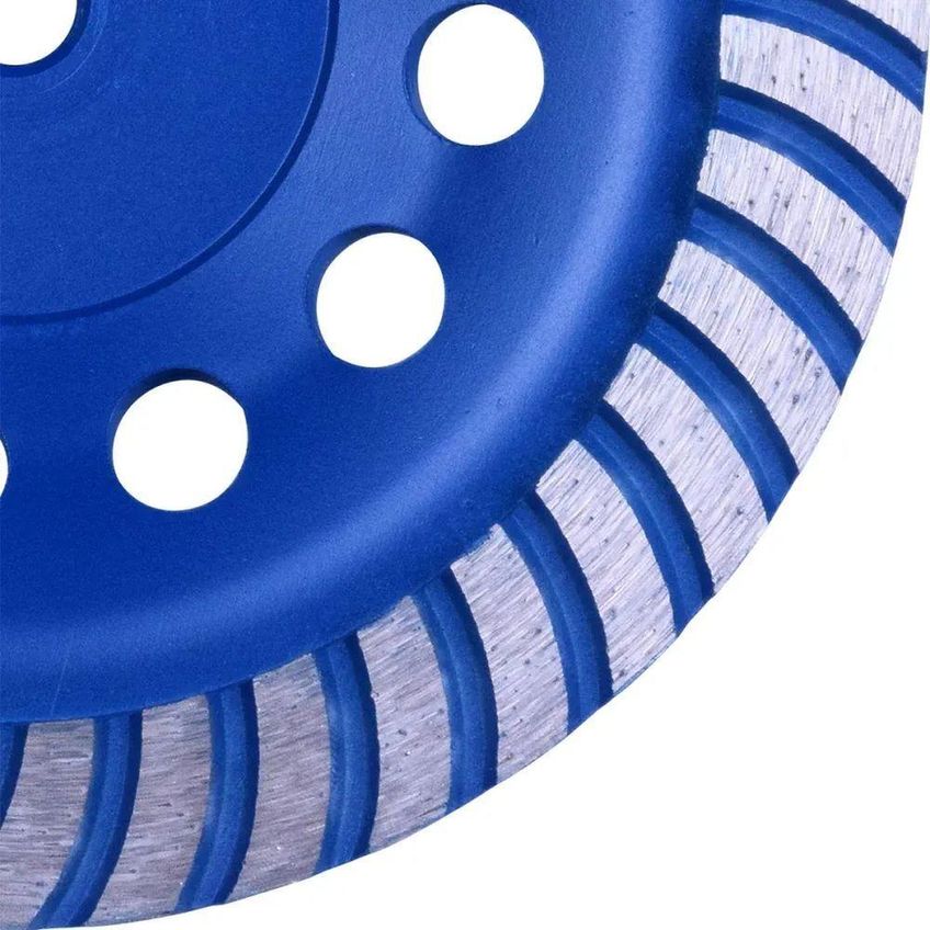 Rebolo Diamantado Turbo 180mm M14 Para Desbaste De Concreto Granito Mármore E Pedras - imagem 5