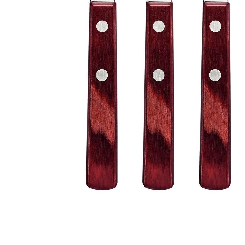Conjunto De Garfos De Mesa Polywood 6 Peças Aço Inox Madeira Vermelho Tramontina - imagem 3