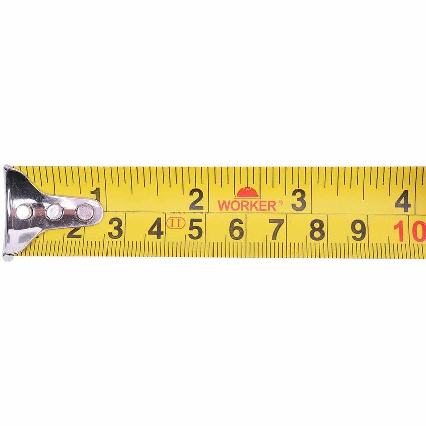 Trena Emborrachada 5m X 19mm ABS Aço Antirreflexo Medição Vermelho E Preto Worker - imagem 4
