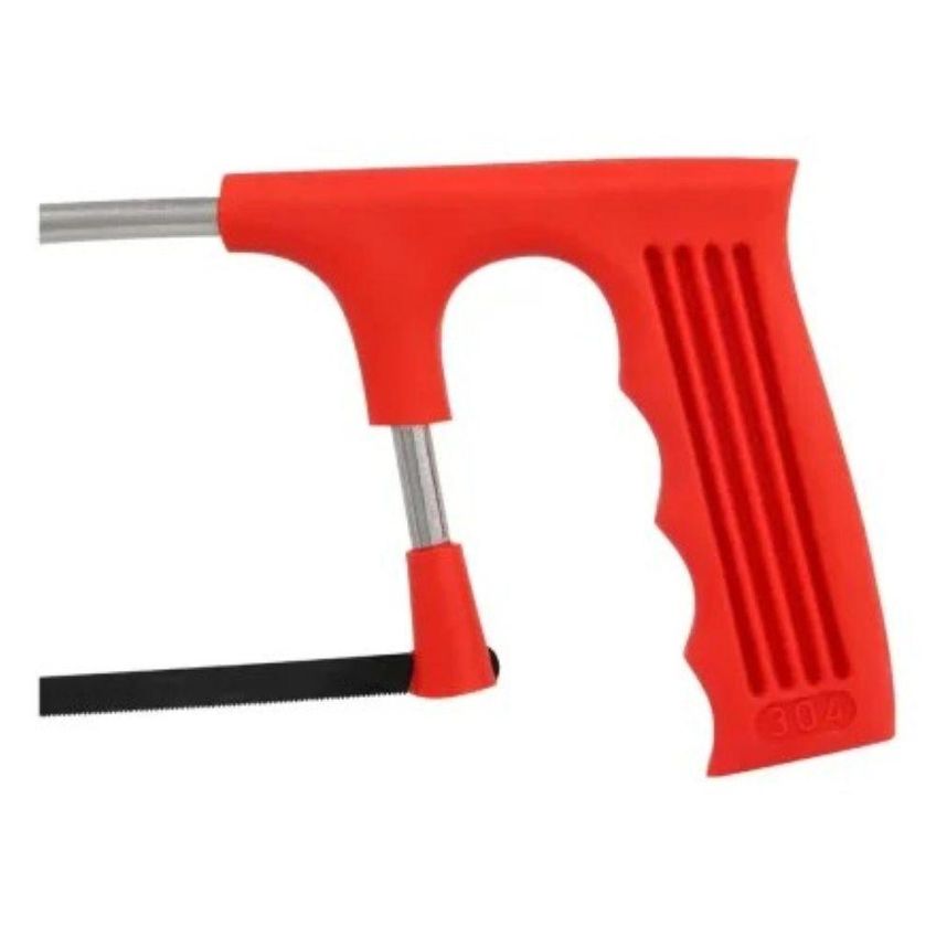 Arco De Serra Fixo 6 Polegadas 32 Dentes Com 5 Laminas Aco Carbono Tubular Worker - imagem 3