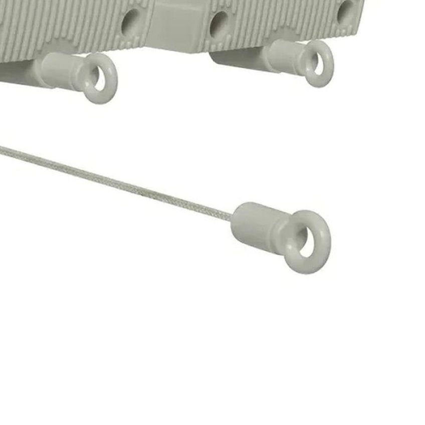 Varal De Parede Modular 3 Módulos Plástico PP E Corda Poliéster Lavanderia Kala - imagem 3
