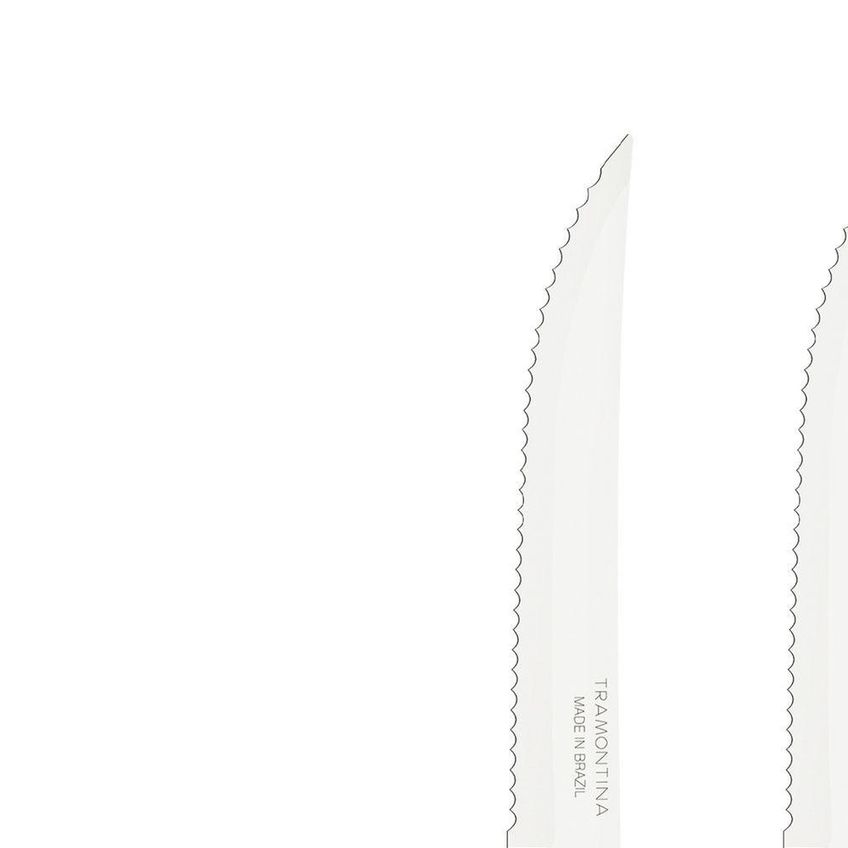 Conjunto De Facas Para Churrasco E Frutas Tradicional Aço Inox E Madeira Natural 3 Peças Tramontina - imagem 3