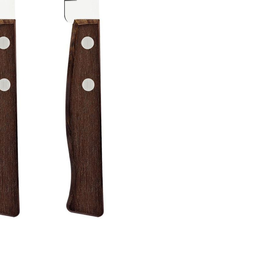 Conjunto De Facas Para Churrasco E Frutas Tradicional Aço Inox E Madeira Natural 3 Peças Tramontina - imagem 4