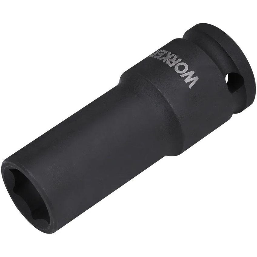 Soquete Sextavado Impacto Longo 1/2'' 17mm Aco Cromo Molibdenio Alta Resistencia Worker - imagem 3