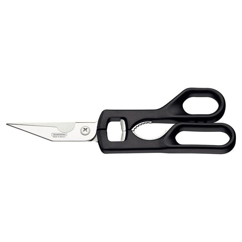 Tesoura Trinchante De Cozinha Supercort Corte De Carnes Aco Inox Cabo Polipropileno Preto Tramontina - imagem 5