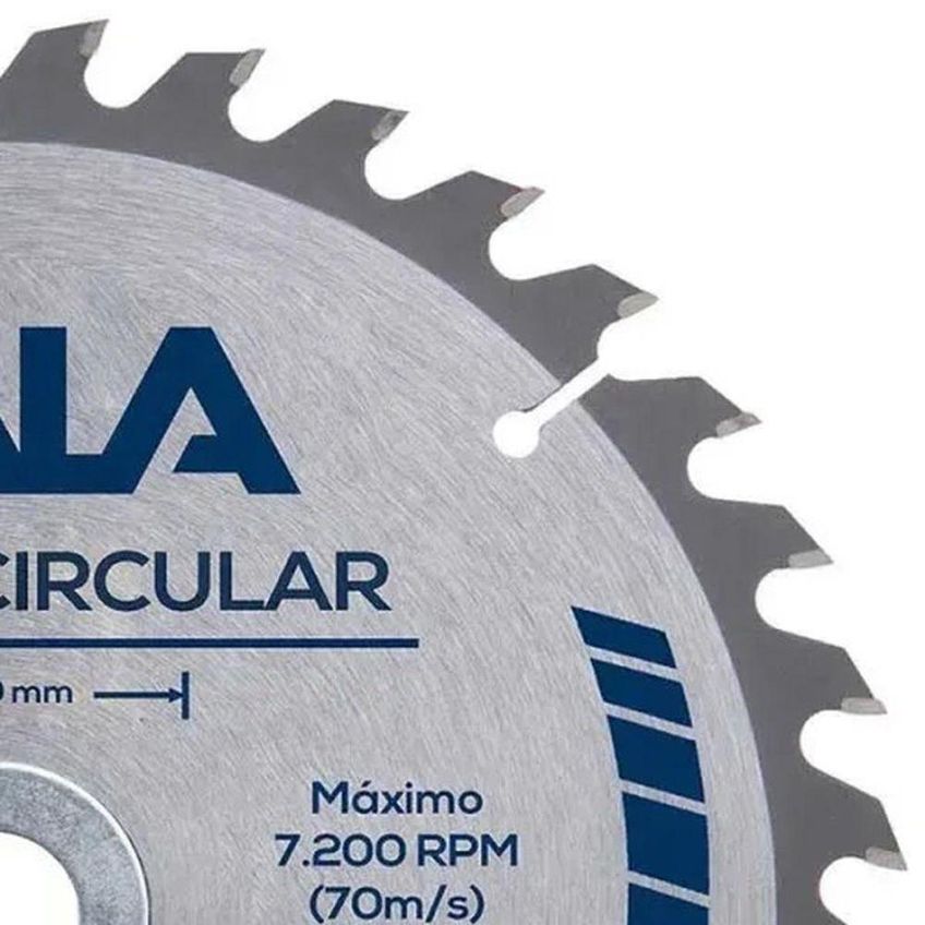 Disco De Serra Circular 180mm 24 Dentes Furo 20mm Cortes Precisos Madeira Kala - imagem 5