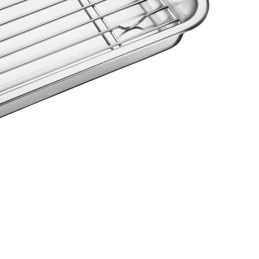 Assadeira Com Grelha Service Assar Carnes Aço Inox Removível Uso Forno Tramontina 6,4l - imagem 5