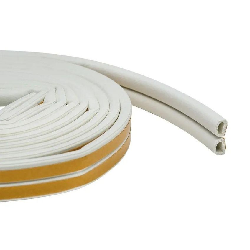 Veda Fresta Autoadesivo Perfil D Isolamento Termico E Acustico Branco Kala 6m 9x6mm - imagem 4