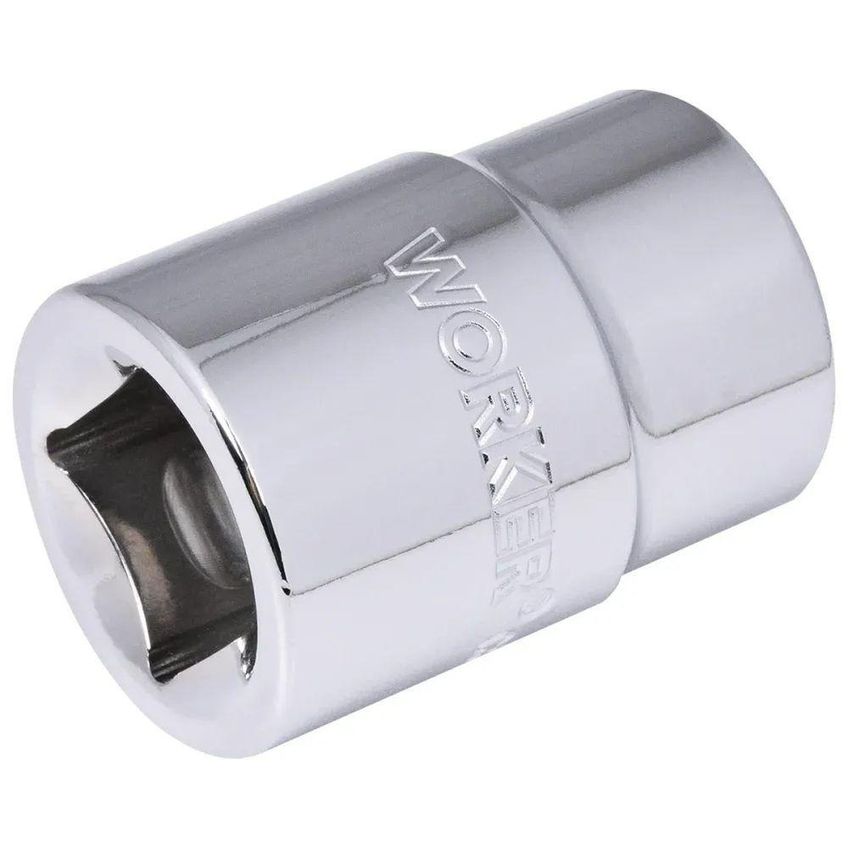 Soquete Sextavado Encaixe 3/4 Pol 19mm Aço Especial Cromado Worker - imagem 3