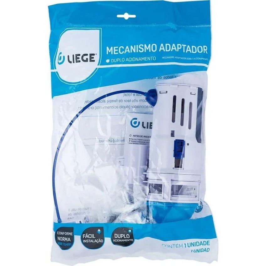 Adaptador Duplo Acionamento Para Caixa Acoplada 984760 Cromado Liege Cosmetics - imagem 4