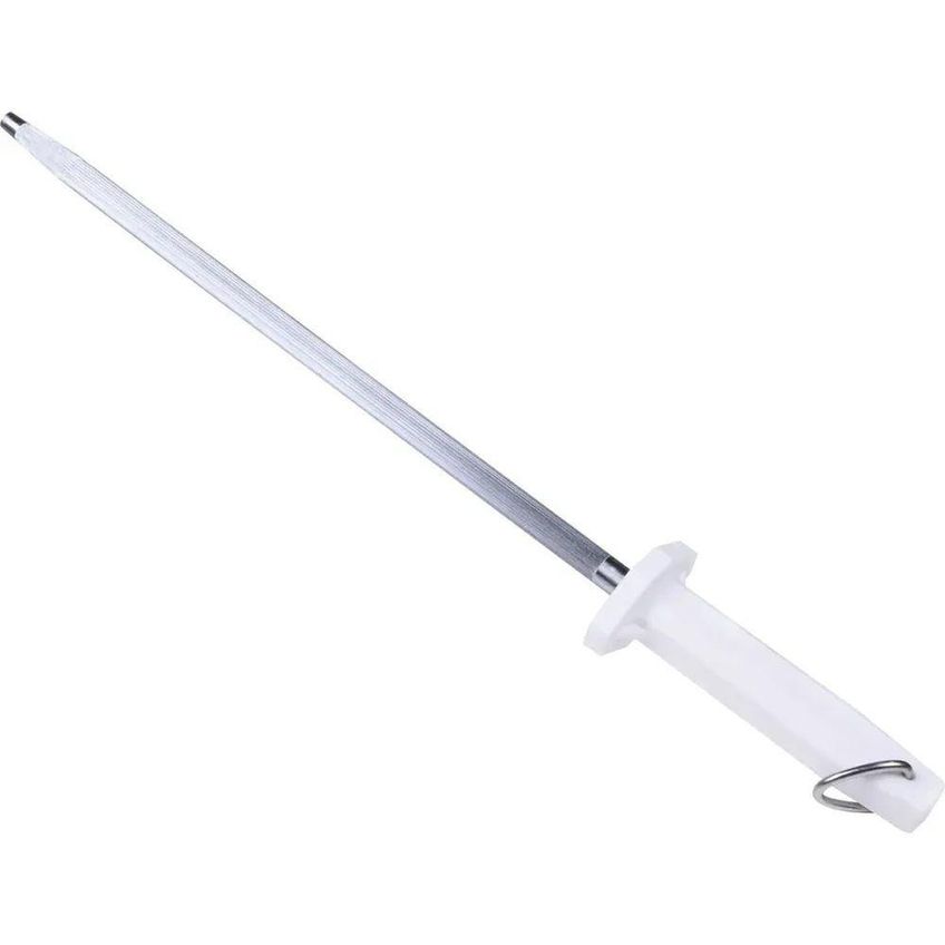 Chaira Estriada Para Afiação De Facas Aço Carbono Cabo Plástico Uso Profissional Worker 25cm - imagem 5