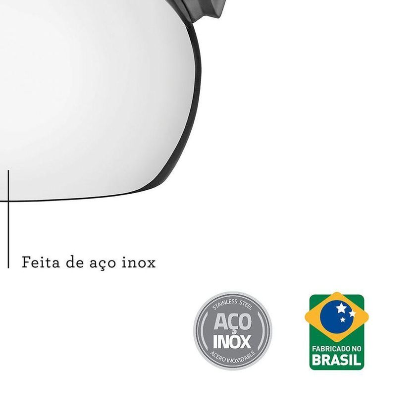 Chaleira Aço Inox 2,25l Cabo Preto Alto Brilho Para Café E Chá Tramontina - imagem 5