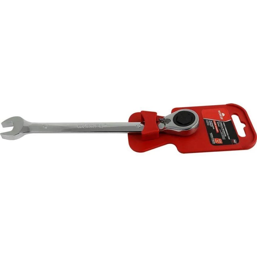 Chave Combinada Com Catraca Reversível 12mm 72 Dentes Cromada Worker - imagem 3